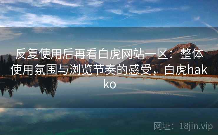 反复使用后再看白虎网站一区：整体使用氛围与浏览节奏的感受，白虎hakko