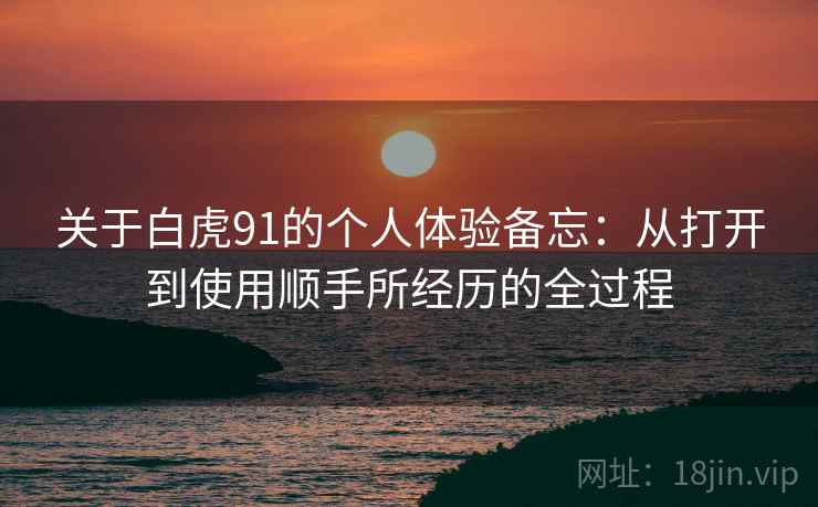 关于白虎91的个人体验备忘:从打开到使用顺手所经历的全过程 关于白虎91的个人体验备忘:从打开到使用顺手所经历的全过程