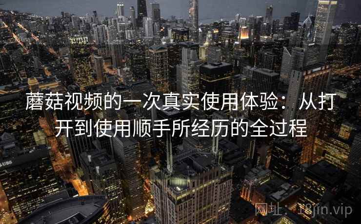 蘑菇视频的一次真实使用体验：从打开到使用顺手所经历的全过程