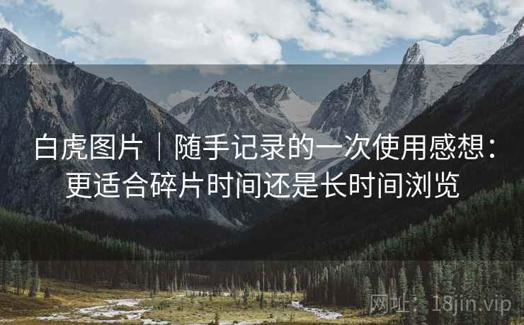 白虎图片｜随手记录的一次使用感想：更适合碎片时间还是长时间浏览