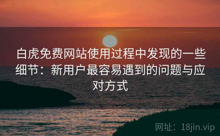 白虎免费网站使用过程中发现的一些细节:新用户最容易遇到的问题与应对方式 白虎免费网站使用过程中发现的一些细节:新用户最容易遇到的问题与应对方式