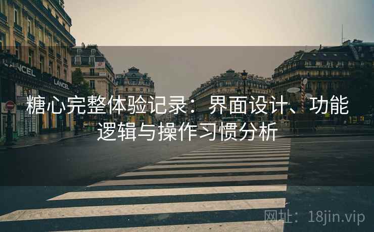 糖心完整体验记录：界面设计、功能逻辑与操作习惯分析