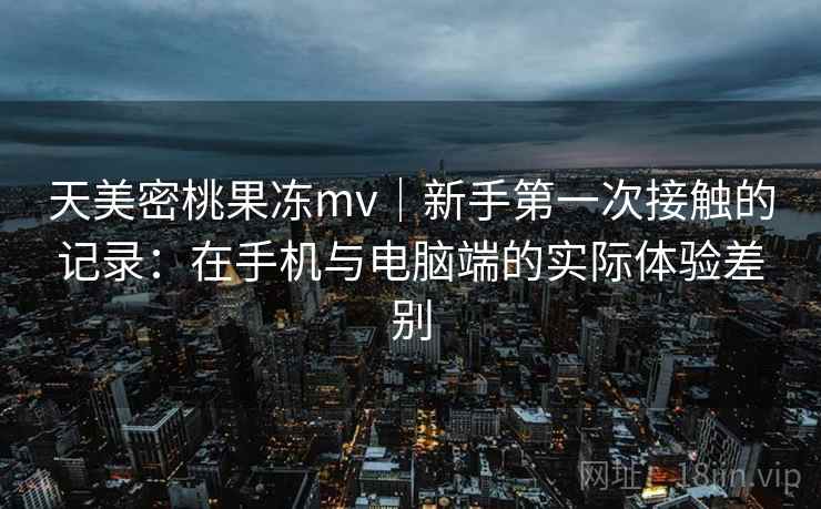 天美密桃果冻mv｜新手第一次接触的记录：在手机与电脑端的实际体验差别