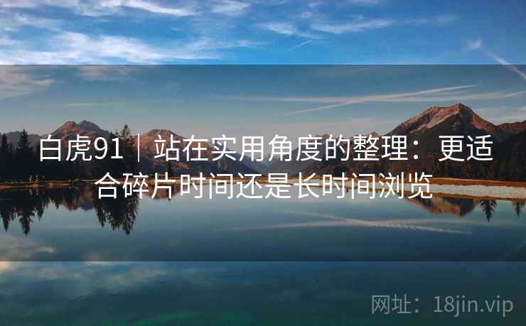 白虎91｜站在实用角度的整理：更适合碎片时间还是长时间浏览